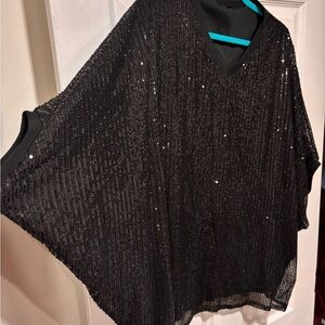 Chic Black Sequin Short Dress